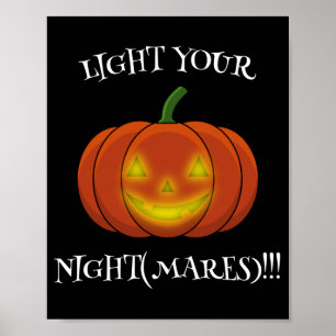 Glowing Jack-o'-Lantern - Light Your Nightmares Poster