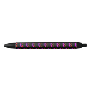 Glowing Jack-o-lantern pumpkin face  Black Ink Pen