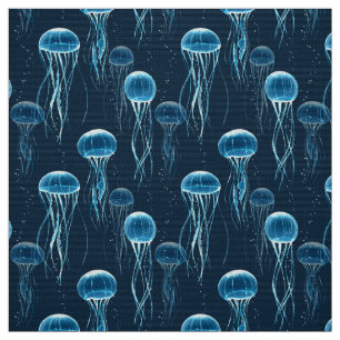 Glowing jellyfish fabric
