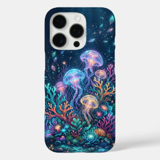 Glowing Jellyfish Fantasy Underwater Ocean iPhone 16 Pro Case