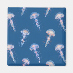 Glowing jellyfish pattern magnet