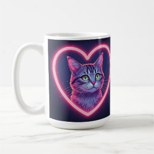 Glowing Kitty Love Art Romantic Pet Lover Gift Coffee Mug