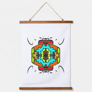 Glowing Lantern Mandala Hanging Tapestry