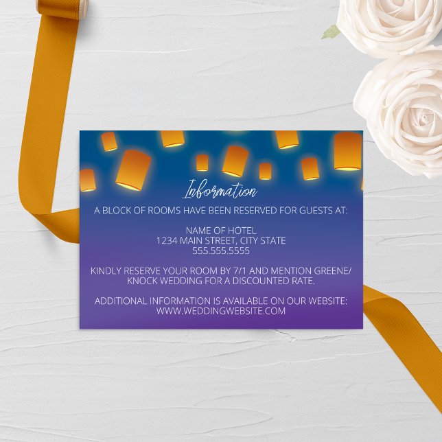 Glowing Lanterns Wedding Enclosure Card (Creator Uploaded)