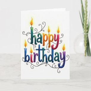 Glowing Letter Birthday Card