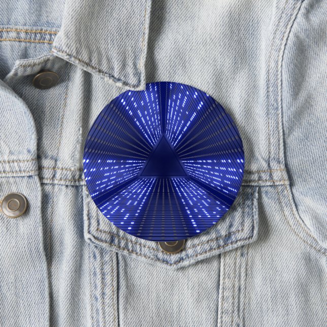 glowing light 10 cm round badge (In Situ)