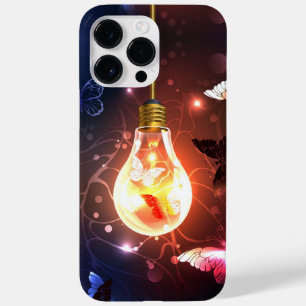 Glowing Light Bulb with Night Butterflies Case-Mate iPhone 14 Pro Max Case