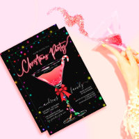Glowing Light Holiday Candy Cane Martini Christmas