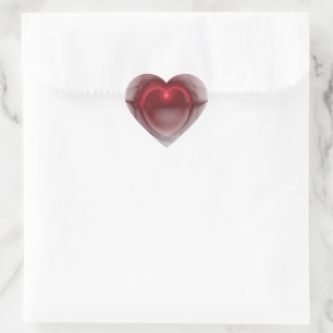 Glowing Light Silky Heart Sticker