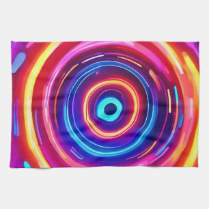 Glowing Light Vortex Tea Towel