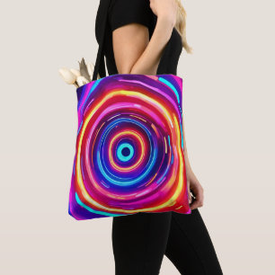 Glowing Light Vortex Tote Bag