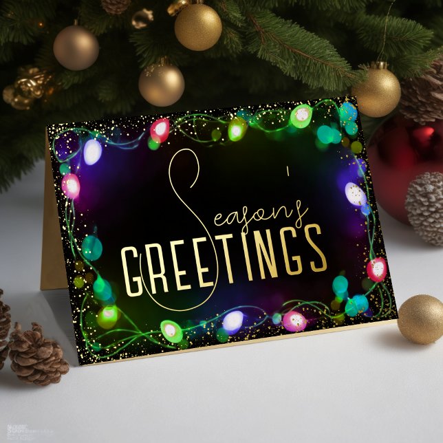 Glowing Lights Holiday Greeting Card (Creator Uploaded)
