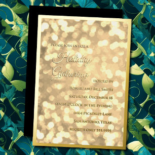 Glowing Lights Holiday Party Invitation