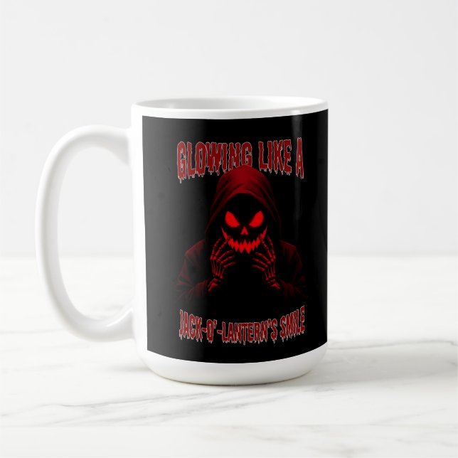 Glowing Like a Jack-o’-Lantern’s Smile Coffee Mug (Left)