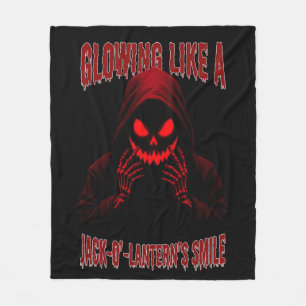 Glowing Like a Jack-o’-Lantern’s Smile Fleece Blanket