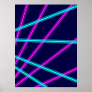 Glowing Lines Poster