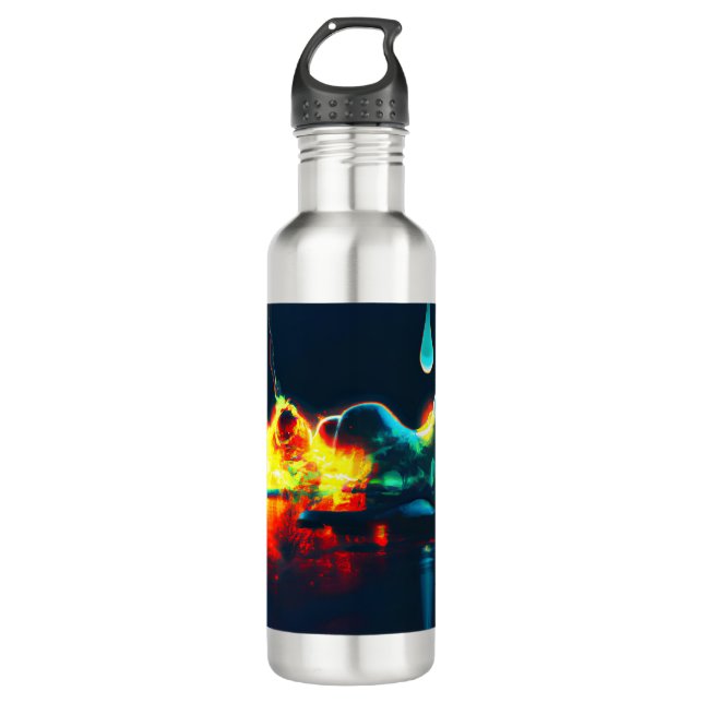 Glowing Liquid Drip 710 Ml Water Bottle (Front)
