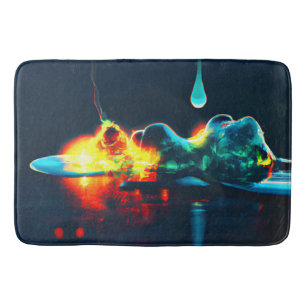 Glowing Liquid Drip Bath Mat