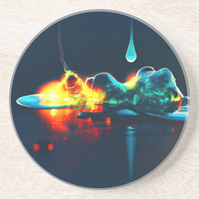Glowing Liquid Drip Coaster (Front)