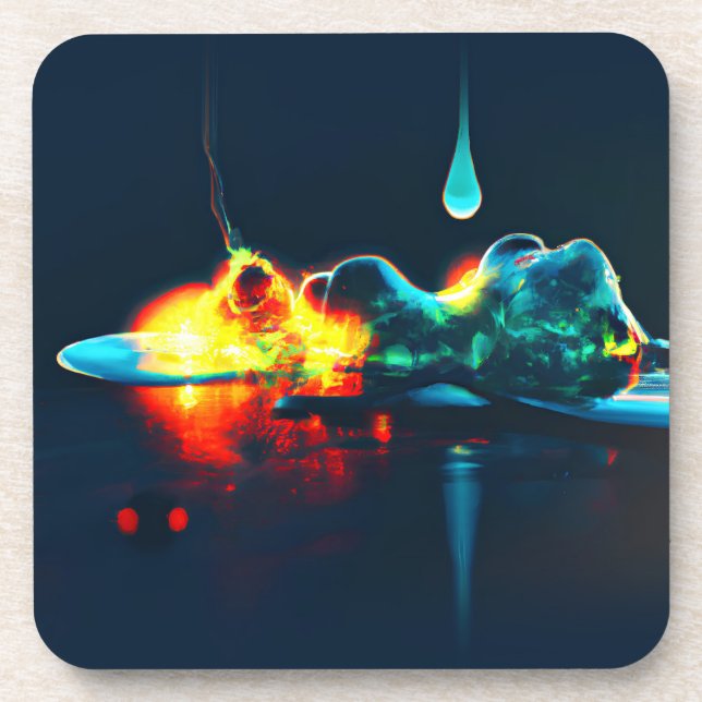 Glowing Liquid Drip Coaster (Front)