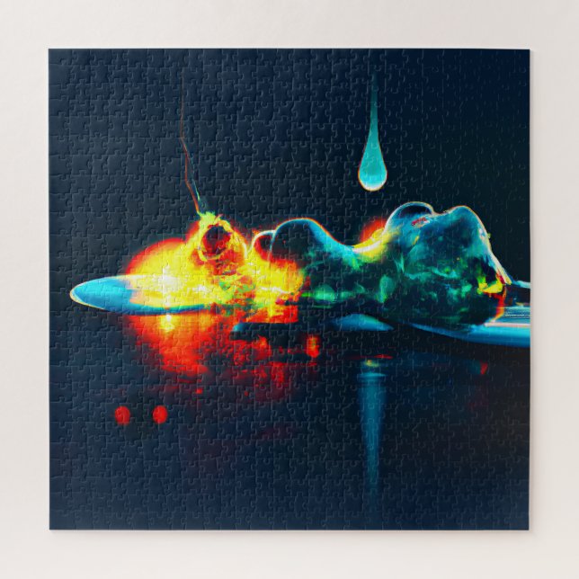 Glowing Liquid Drip Jigsaw Puzzle (Vertical)