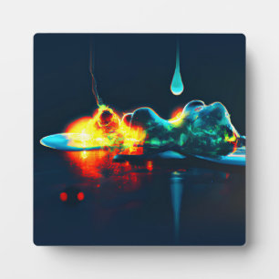 Glowing Liquid Drip Plaque