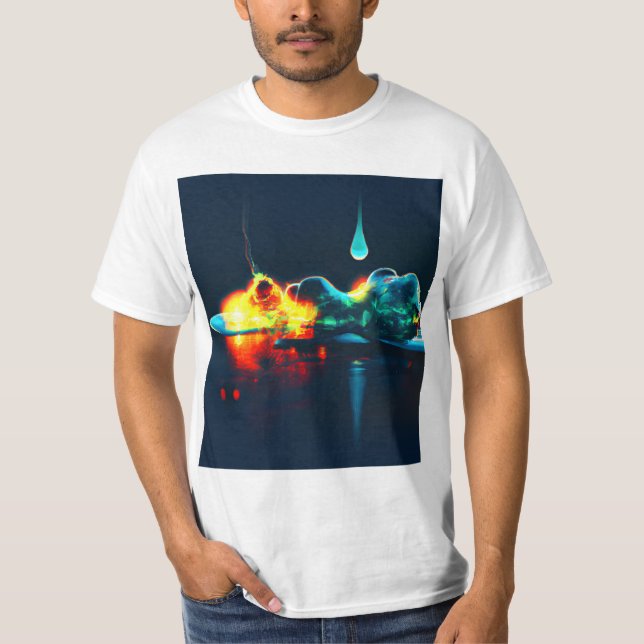 Glowing Liquid Drip T-Shirt (Front)
