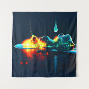 Glowing Liquid Drip Tapestry