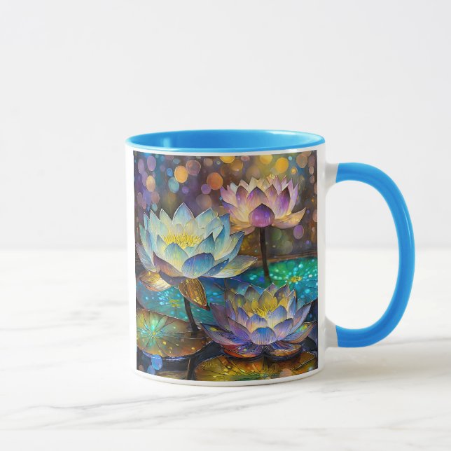 Glowing Lotus Flowers Trio Mug (Right)