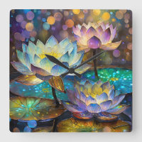 Glowing Lotus Flowers Trio