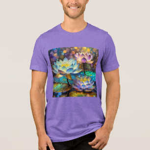 Glowing Lotus Flowers Trio Tri-Blend Shirt