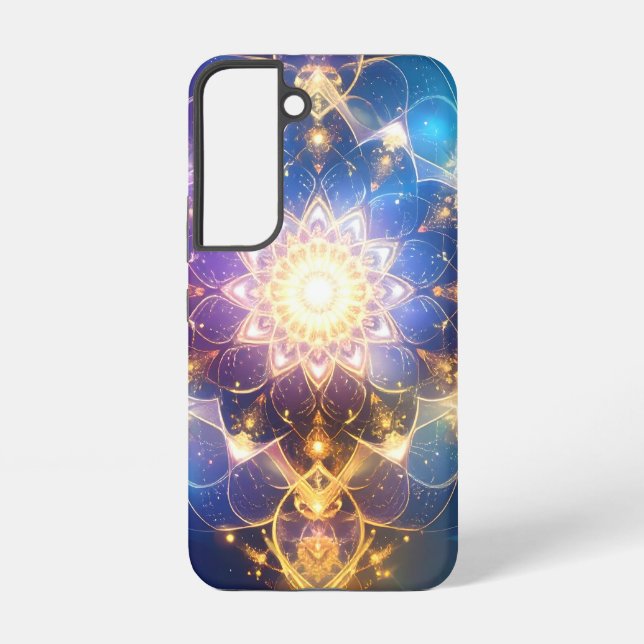 Glowing Lotus Mandala Phone Case (Back)