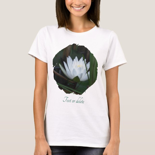 Glowing Lotus Water Lily Floral Personalised T-Shirt (Front)