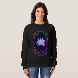Glowing Lotus Water Lily Flower Inspirational  Sweatshirt