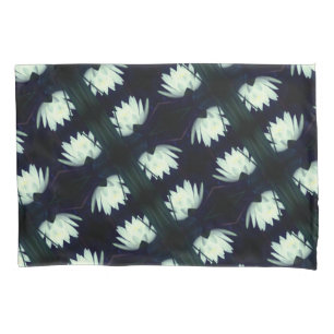 Glowing Lotus Water Lily Flower Pattern Pillowcase
