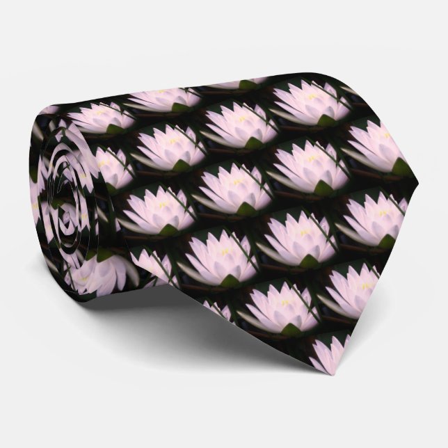 Glowing Lotus Water Lily Flower  Tie (Rolled)