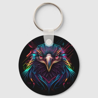 Glowing Luminous Neon Eagle Artistic Key Ring