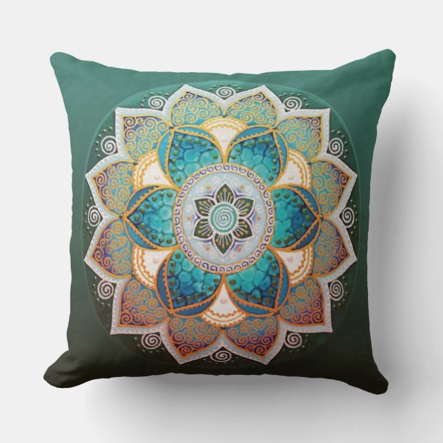 Glowing Mandala - Pillow (Front)