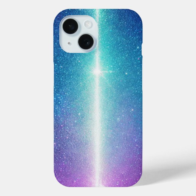 Glowing Milky Way and Aurora Phone Case (Back)