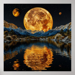 🌕 Glowing Moon Wall Art For Night Sky Decor 🌕