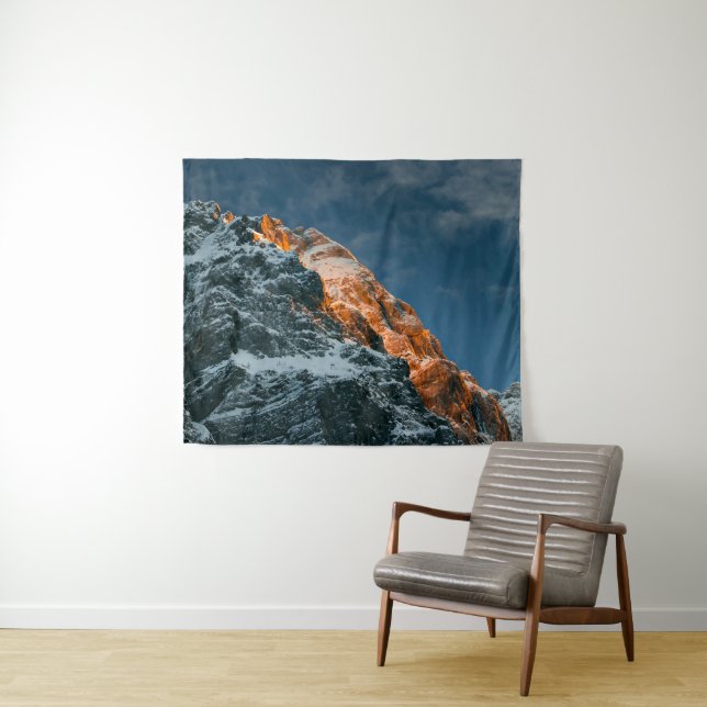 Glowing mountain at sunset tapestry (In Situ (Horizontal))
