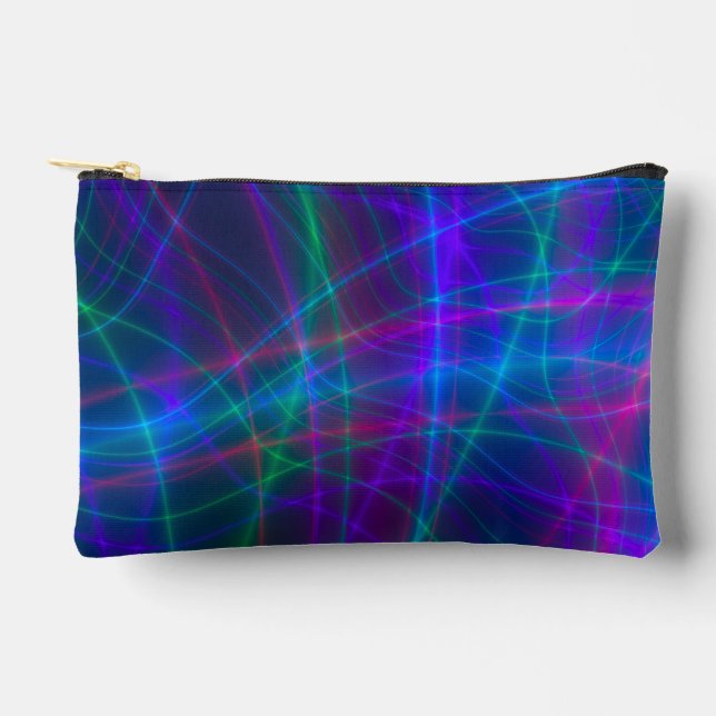 Glowing Multicolored Rays Accessory Pouch (Front)