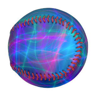 Glowing Multicolored Rays Baseball