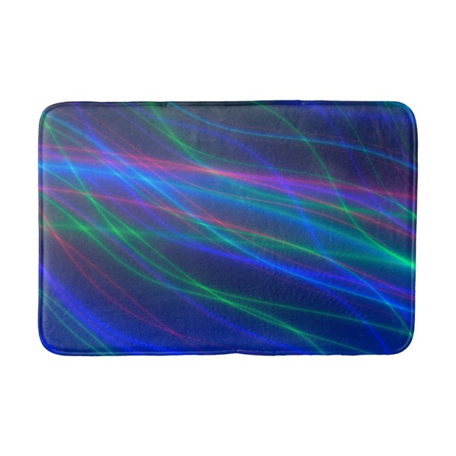 Glowing Multicolored Rays   Bath Mat (Front)