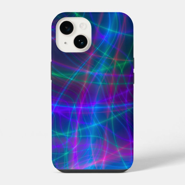 Glowing Multicolored Rays iPhone Case (Back)