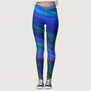 Glowing Multicolored Rays  Leggings