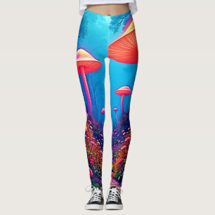 Glowing Mushroom Magic Leggings