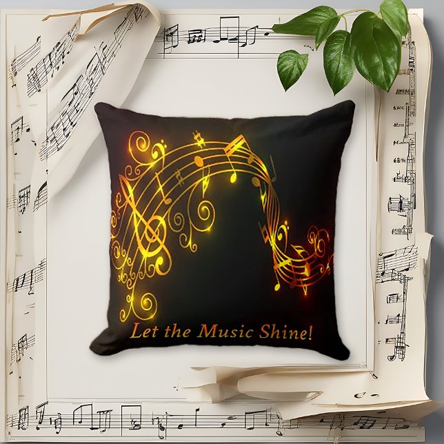 Glowing Musical Notes Cushion (Creator Uploaded)