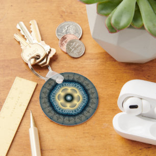 Glowing mystical ornament key ring