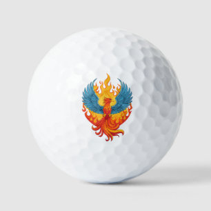 Glowing mythological Fantasy Phoenix Bird Golf Balls